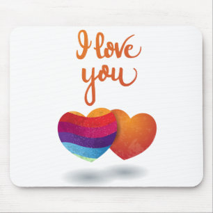 Ich Liebe dich mit ein paar Herzen Mousepad
