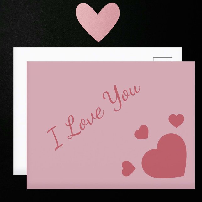 Ich Liebe dich mit Herz Postkarte (I Love You with Hearts Postcard)