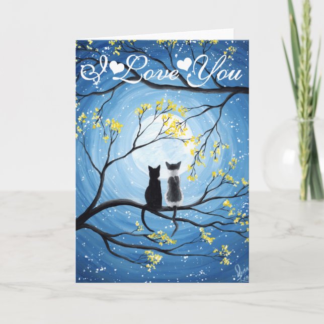 Ich Liebe dich mit Katzen. Karte (Vorderseite)
