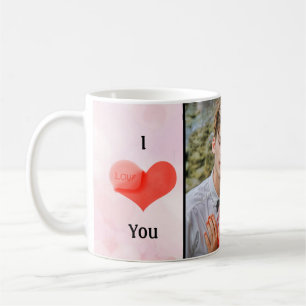 Ich liebe Dich mit persönlichem Foto Kaffeetasse