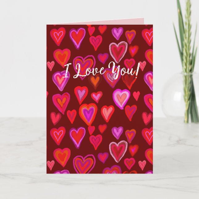 Ich Liebe dich! Mitteilungskarte (Vorderseite)