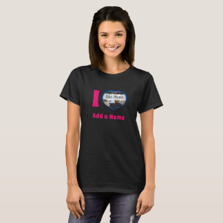 Ich liebe dich, Name Foto süß modern T-Shirt