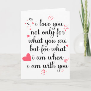 ich liebe dich nicht nur für das was du bist sonde karte