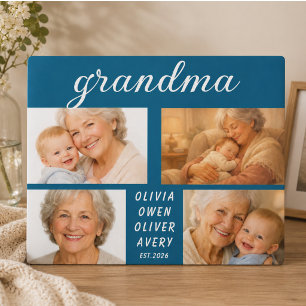 Ich liebe dich Oma Fotoplakette   Tag der Großelte Fotoplatte
