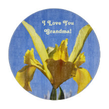 Ich liebe dich Oma! Glas Schneidbretter Blume