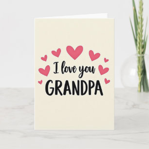 Ich liebe dich Opa Herzen Karte