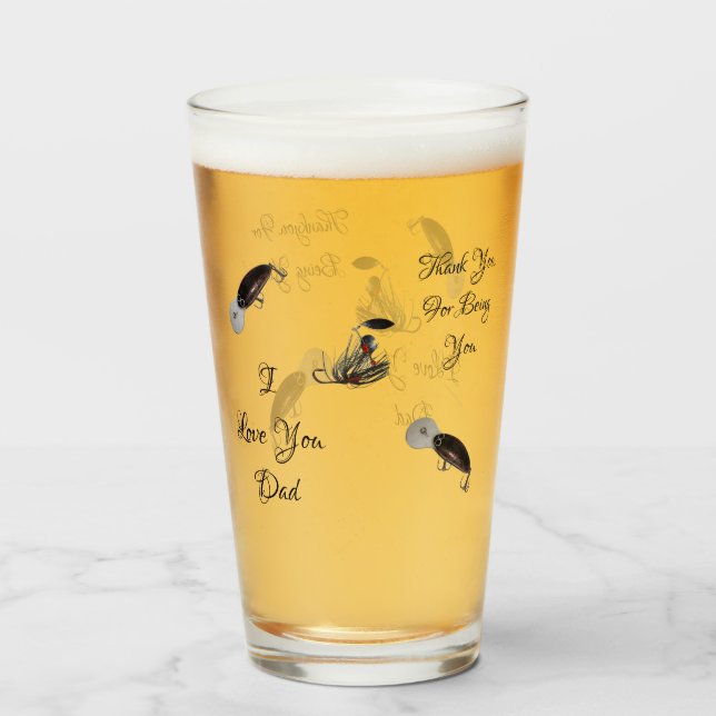 Ich liebe dich Papa, Angelköder,  Glas (Vorne (Gefüllt))