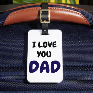 Ich liebe dich Papa Elegant und Modern Gepäckanhänger