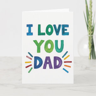 Ich liebe dich Papa Grußkarte Karte