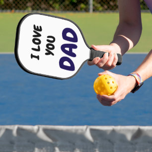 Ich liebe dich Papa modern und elegant Pickleball Schläger