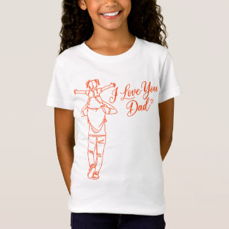 Ich liebe dich Papa T-Shirt - Süßes Vater-Tochter-