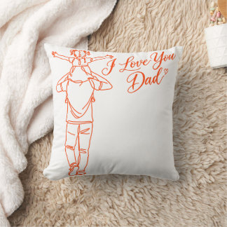 Ich liebe dich Papa Wurfkissen - Geschenk für Vate Kissen