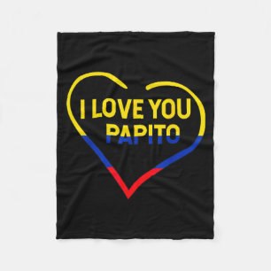 Ich liebe dich Papito Bandera Kolumbien Flagge Glü Fleecedecke