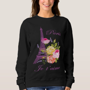 Ich liebe dich Paris Frankreich Stadt der Liebe Ei Sweatshirt