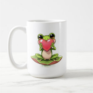 Ich liebe Dich   Personalisierte Chibi-Kröte Kaffeetasse