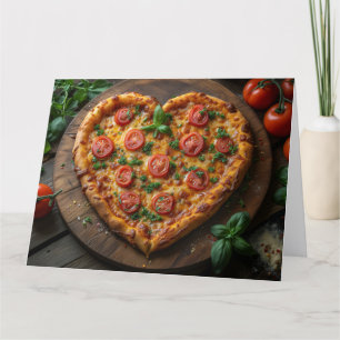 ICH LIEBE DICH, PIZZA-GRUSS-KARTE DANKESKARTE