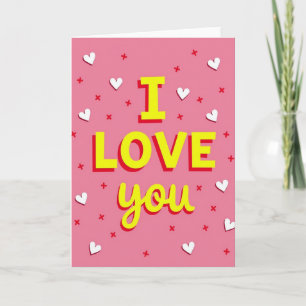 Ich liebe dich Pop-Art-Style Karte