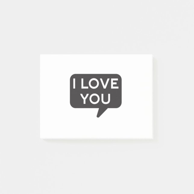 Ich liebe dich post-it klebezettel (Vorderseite)