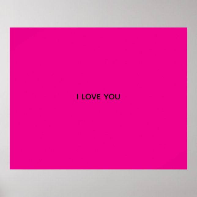 ICH LIEBE DICH POSTER (Vorne)