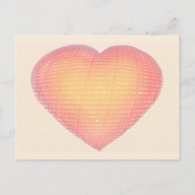 Ich liebe Dich Postkarte (Vorderseite)