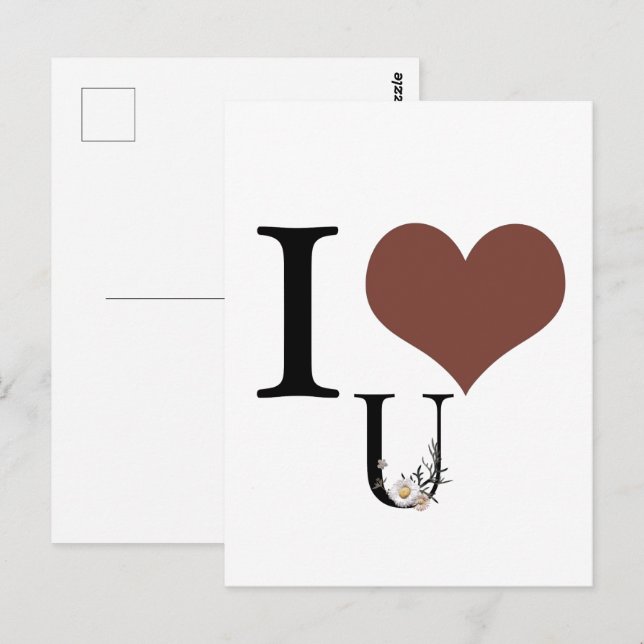 ICH LIEBE DICH POSTKARTE (Vorne/Hinten)