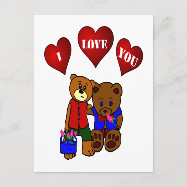 ICH LIEBE DICH POSTKARTE (Vorderseite)