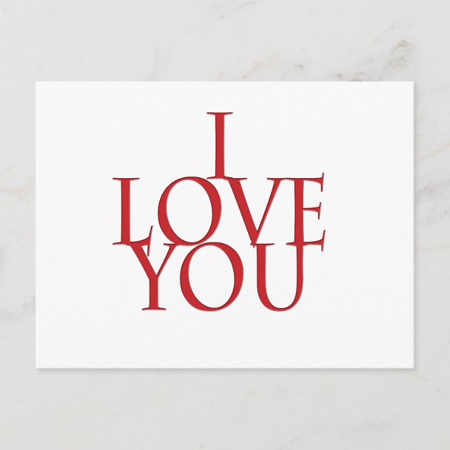 Ich Liebe dich Postkarte (Vorderseite)