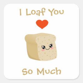 Ich liebe dich quadratischer aufkleber