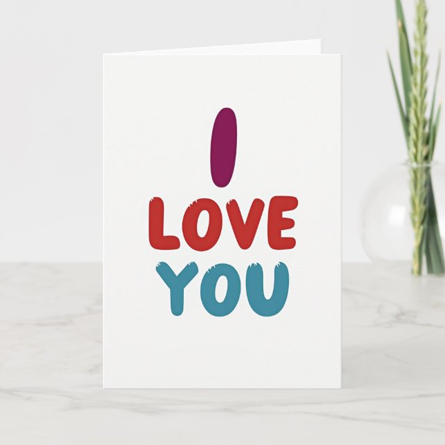 Ich liebe dich Romantische Karte (Vorderseite)