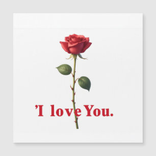 Ich liebe dich Rosen romantisches Design Magnetkarte