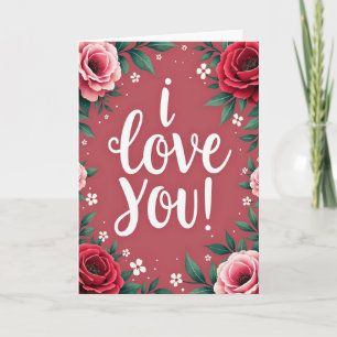 Ich liebe dich Rosenkarte Karte