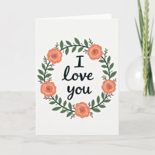 Ich liebe dich Rosenkranz Mattkarte Karte