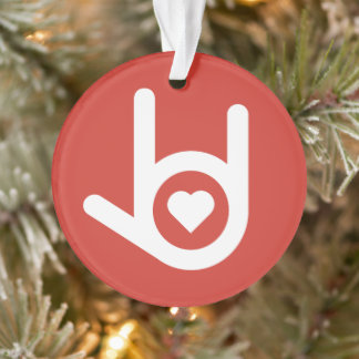 Ich Liebe dich, Rot. Ornament