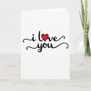 Ich liebe Dich Rote Herz Karte