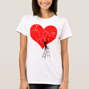 Ich liebe dich Rotes Herz lustig cool einzigartig T-Shirt