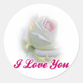 Ich Liebe dich Runder Aufkleber