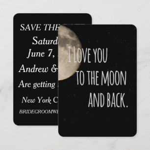 Ich Liebe dich Save the Date zum Mond und zurück Einladung