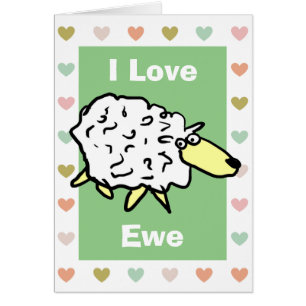 Ich liebe dich Schaf-Wortspiel