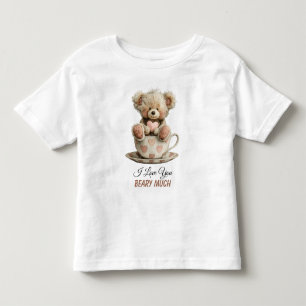Ich liebe dich sehr auf einer Postkarte im Tassend Kleinkind T-shirt
