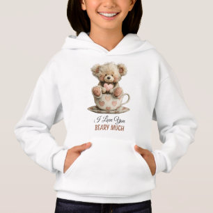 Ich liebe dich sehr auf einer Postkarte in einer T Hoodie