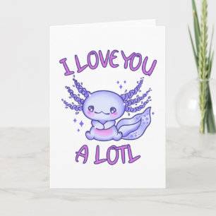 Ich liebe dich sehr Axolotl in Liebe Karte