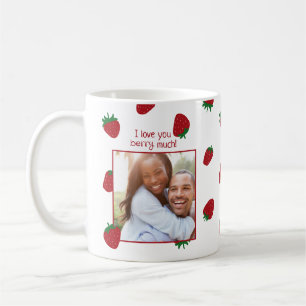 Ich liebe dich sehr Erdbeere Foto Tasse