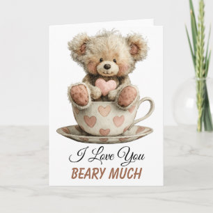 Ich liebe dich sehr in Tasse Postkarte