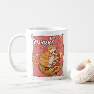 Ich liebe dich sehr lustiges Katzenliebhaber-Gesch Kaffeetasse