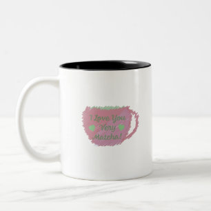 Ich liebe dich sehr Matcha Zweifarbige Tasse