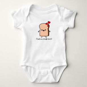 Ich liebe dich sehr Toast Brot  Baby Strampler