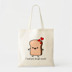 Ich liebe dich sehr Toast Brot Tragetasche