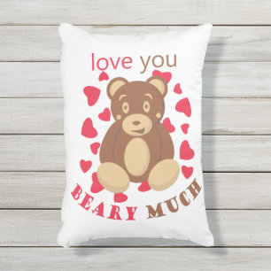 Ich liebe dich sehr zum Valentinstag Kissen Für Draußen