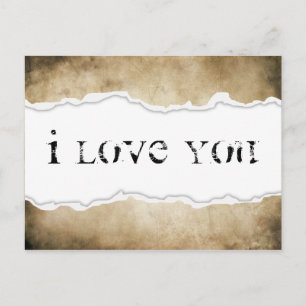 ich liebe dich Seite rip Postkarte
