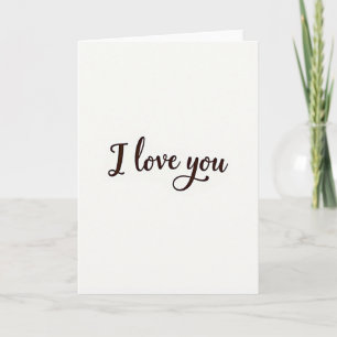 Ich liebe dich Sepia-Schriftkarte Karte